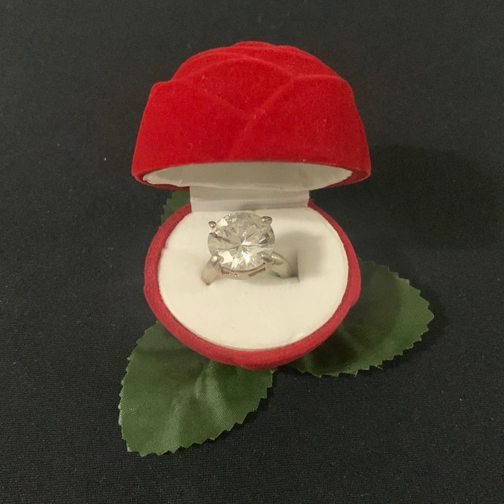Faux diamond ring